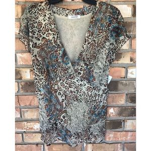 Kaelyn-Max Animal Print Blouse   Medium